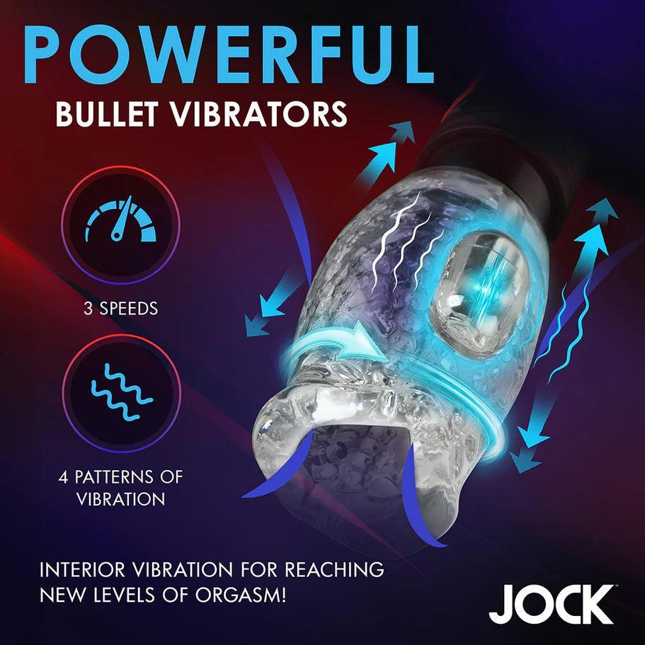 JOCK Spinning & Thrusting Masturbator with Dual Vibration - Buy At Luxury Toy X - Free 3-Day Shipping
