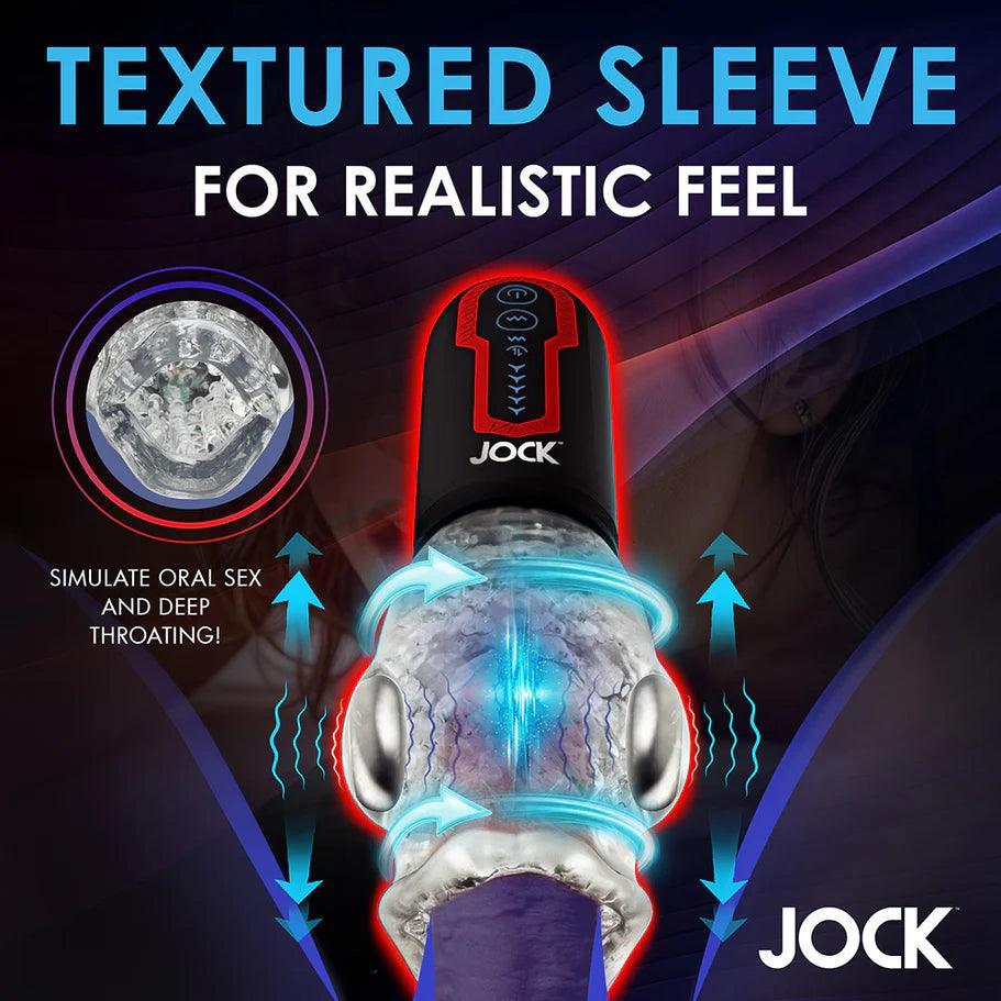 JOCK Spinning & Thrusting Masturbator with Dual Vibration - Buy At Luxury Toy X - Free 3-Day Shipping