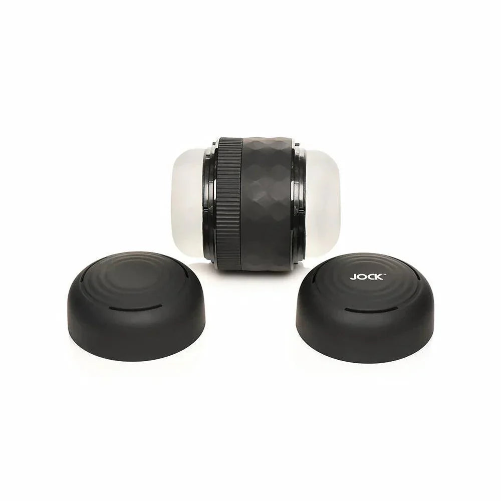 Jock Squeezable Tunnel Double Masturbator Clear - Buy At Luxury Toy X - Free 3-Day Shipping