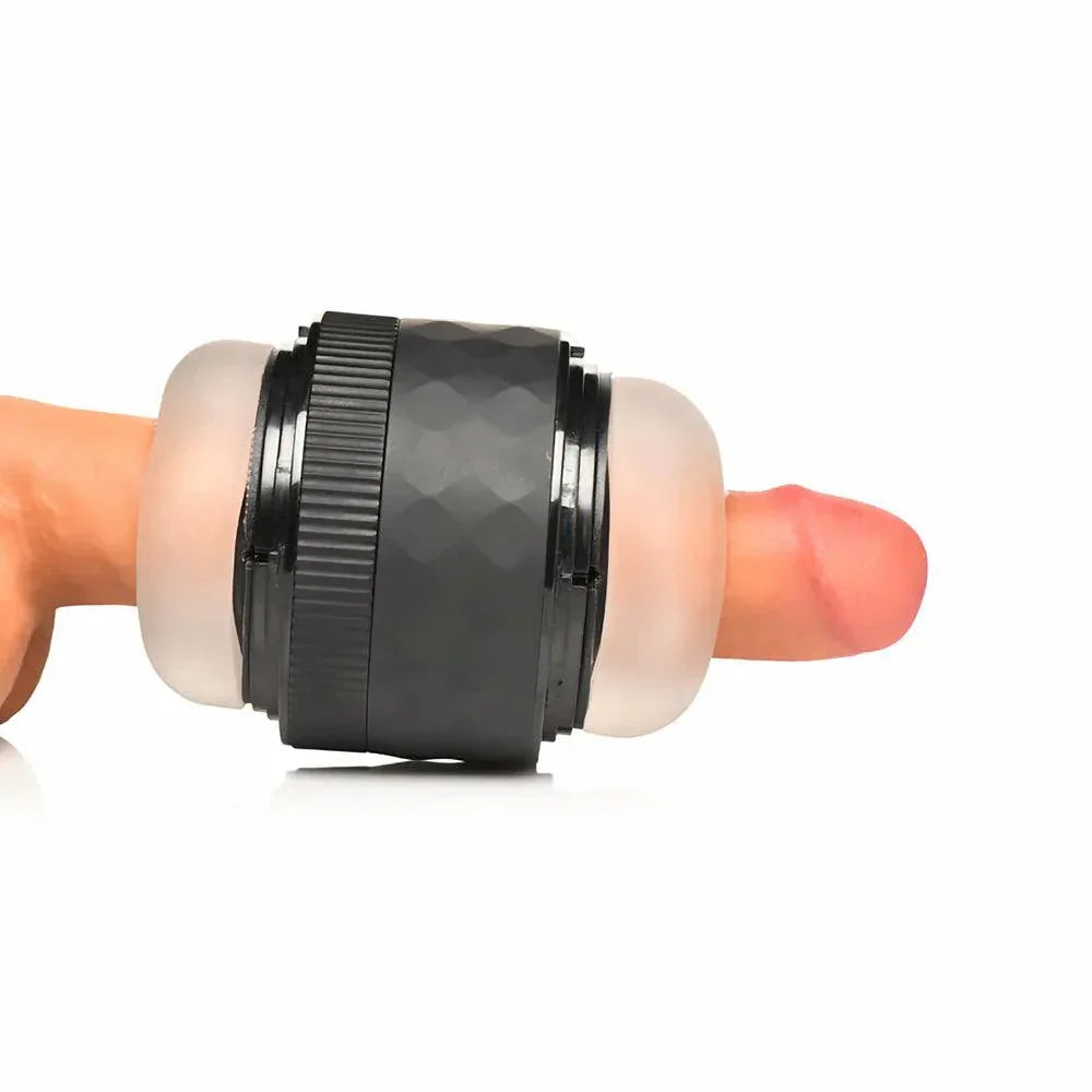 Jock Squeezable Tunnel Double Masturbator Clear - Buy At Luxury Toy X - Free 3-Day Shipping