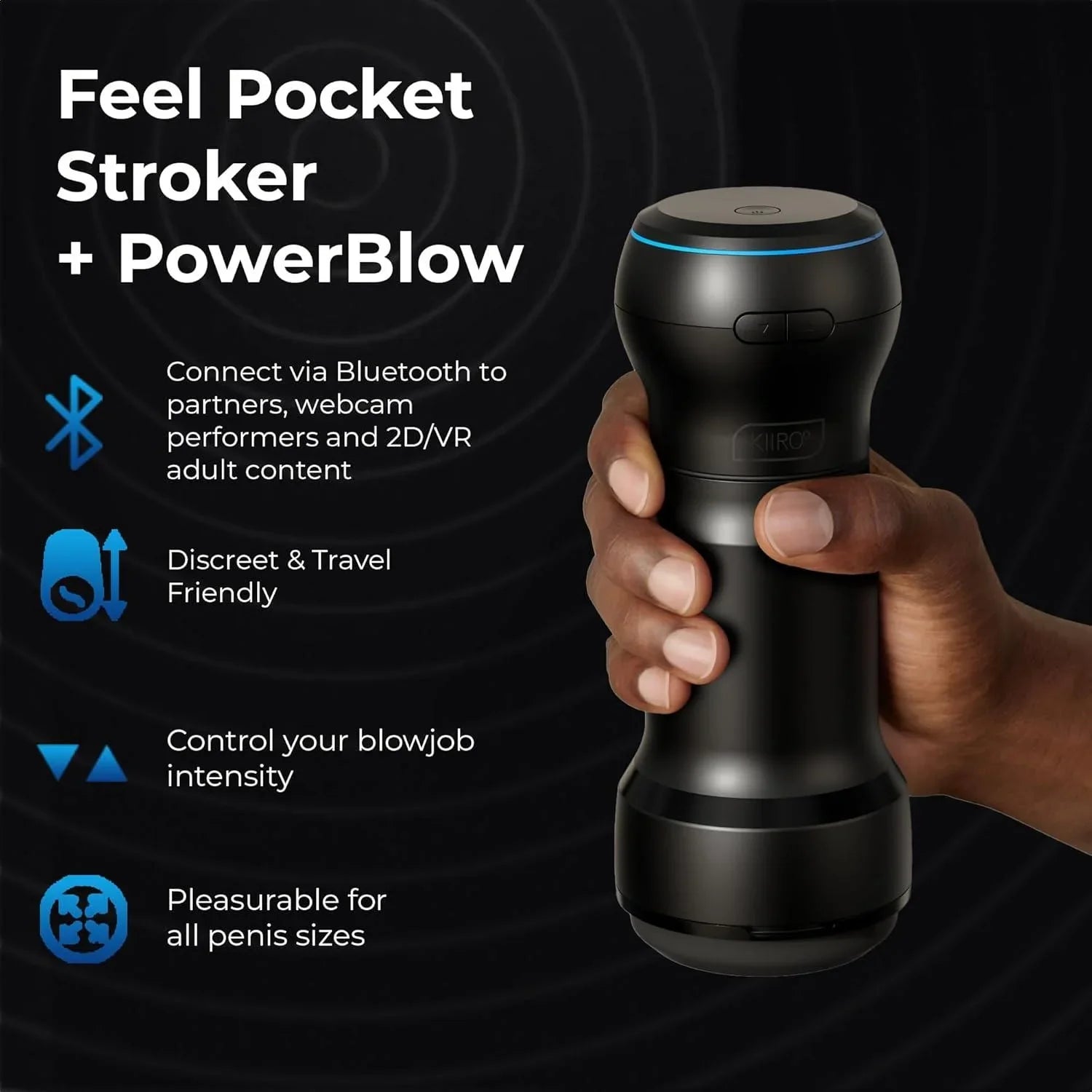Kiiroo Feel Pocket & PowerBlow Combo Rechargeable Stroker - Buy At Luxury Toy X - Free 3-Day Shipping