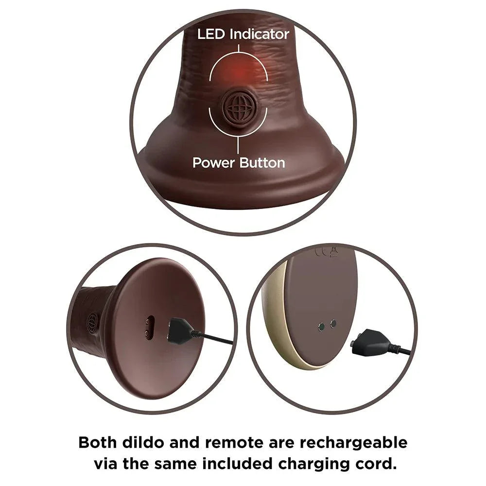 King Cock Elite 9 in. Vibrating Dual Density Silicone Realistic Dildo - Buy At Luxury Toy X - Free 3-Day Shipping