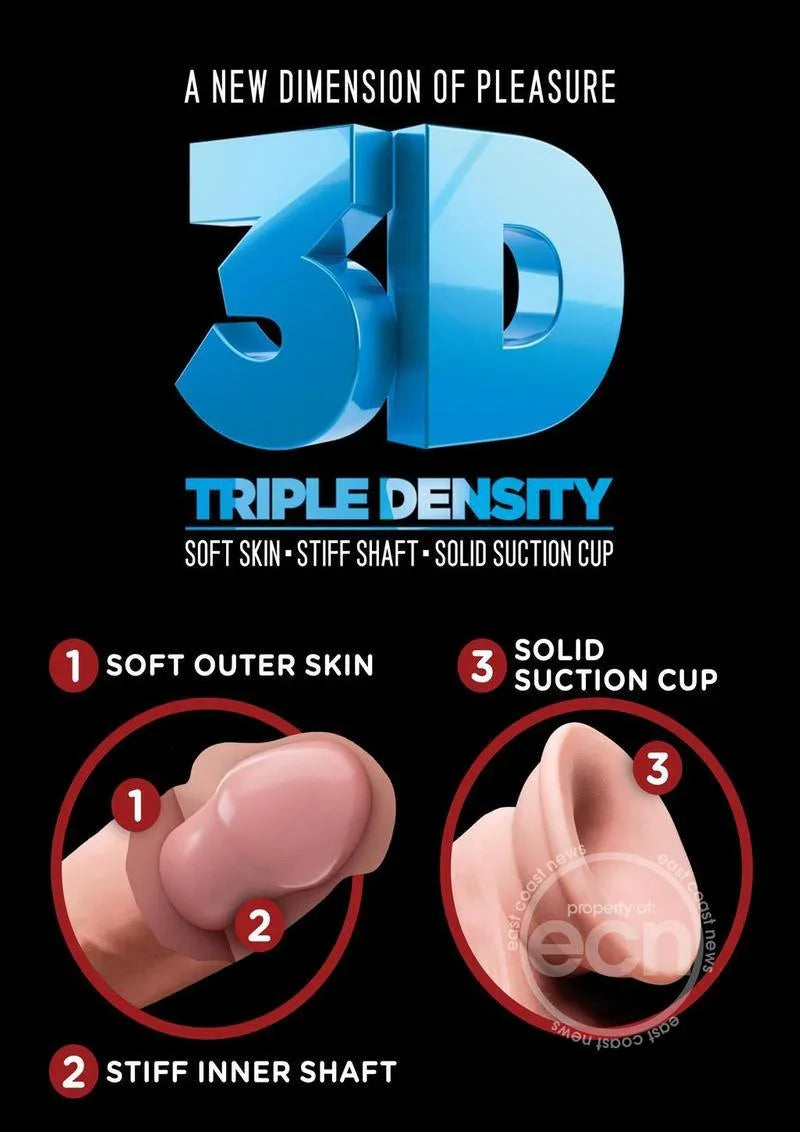 King Cock Plus Triple Density Dildo 12" - Buy At Luxury Toy X - Free 3-Day Shipping