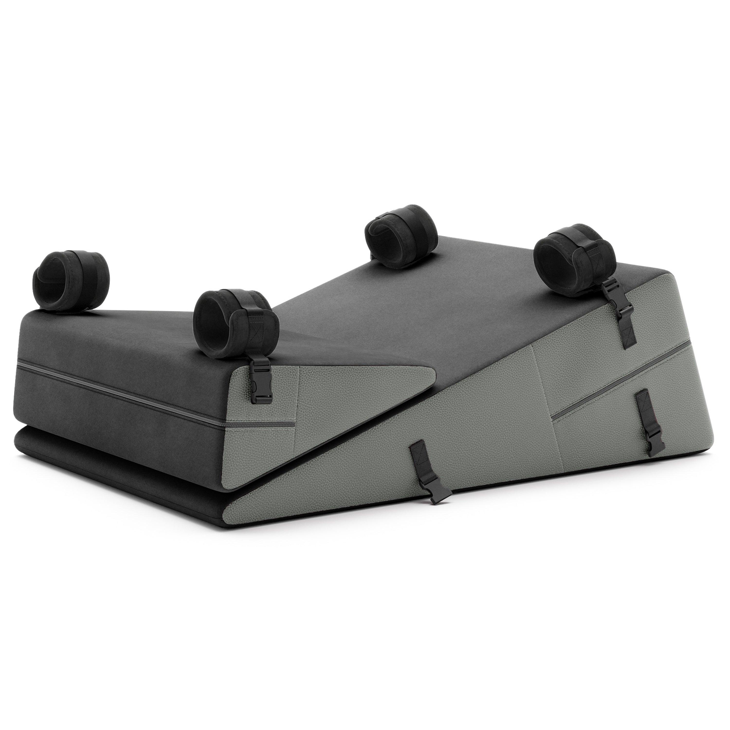 Liberator Black Label Wedge Ramp Combo with Cuffs- Two-Tone Ultraleather/Microfiber - Buy At Luxury Toy X - Free 3-Day Shipping