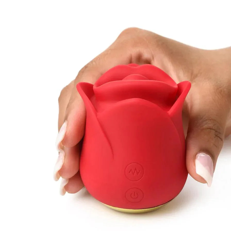 Lickgasm Kissing & Vibrating Rose Clitoral Stimulator - Buy At Luxury Toy X - Free 3-Day Shipping