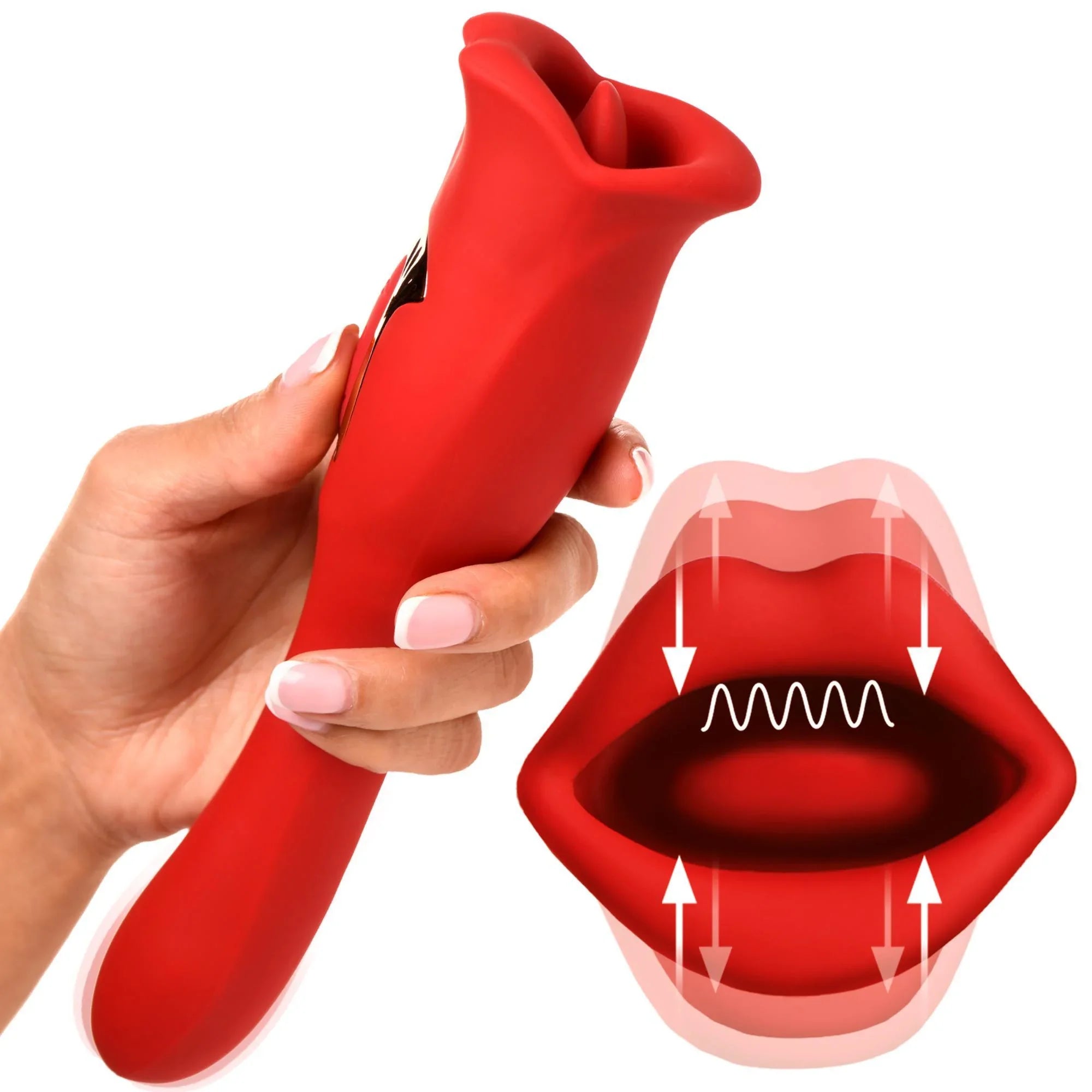 Lickgasm Lickgasm Kiss & Tell Pro Dual-Ended Kissing Vibrator Lickgasm Lickgasm Kiss & Tell Pro Dual-Ended Kissing Vibrator