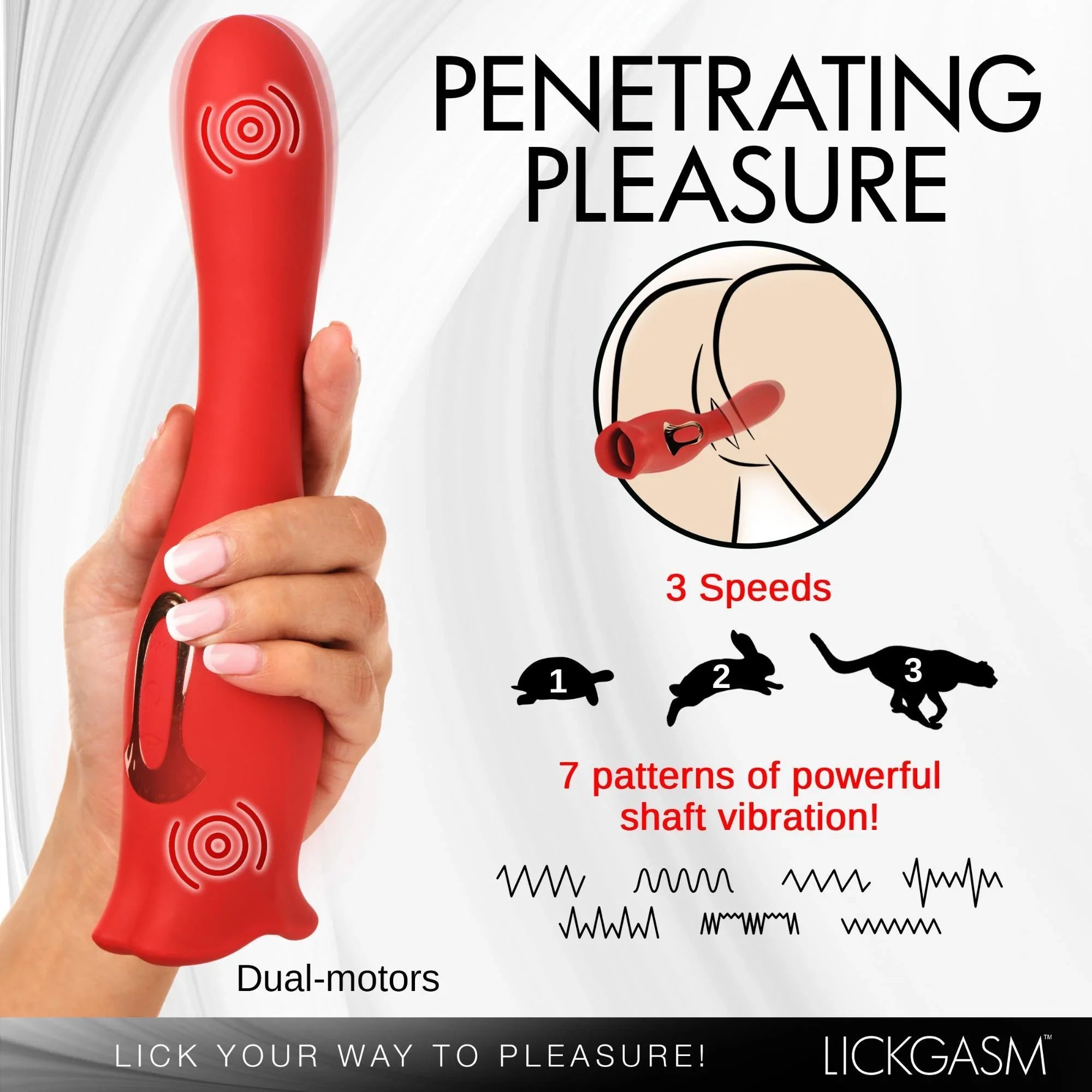 Lickgasm Lickgasm Kiss & Tell Pro Dual-Ended Kissing Vibrator - Buy At Luxury Toy X - Free 3-Day Shipping