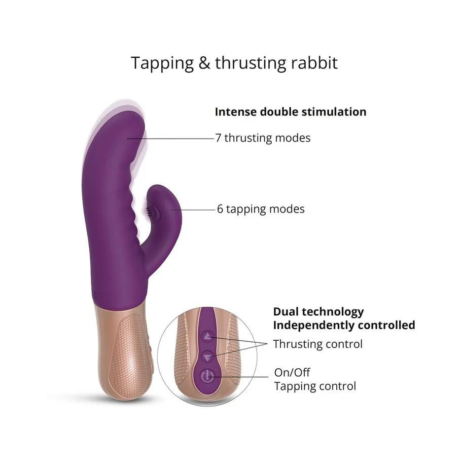 Love to Love Sassy Bunny Dual Motor Rechargeable Silicone Thrusting Rabbit Vibrator - Buy At Luxury Toy X - Free 3-Day Shipping
