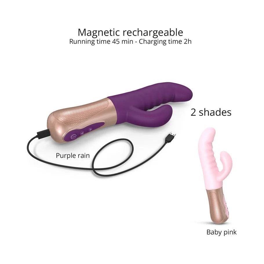 Love to Love Sassy Bunny Dual Motor Rechargeable Silicone Thrusting Rabbit Vibrator - Buy At Luxury Toy X - Free 3-Day Shipping