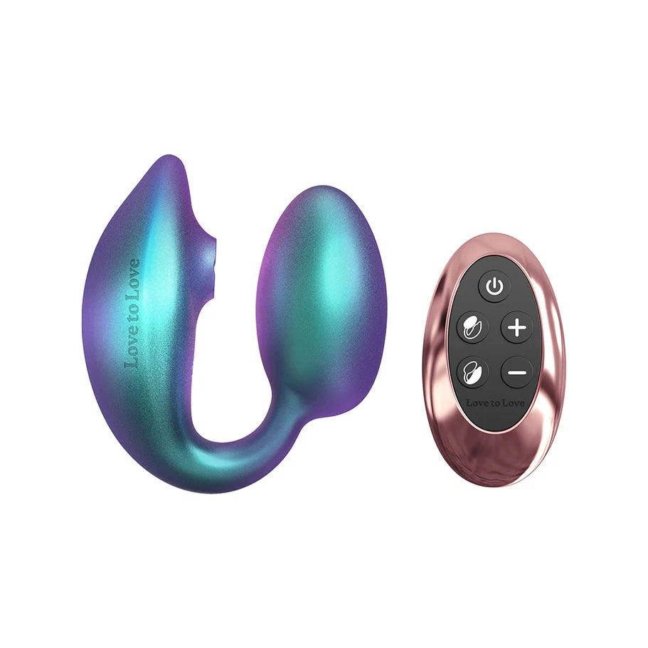 Love to Love Wonderlover Rechargeable Silicone Dual Vibrator with Remote - Buy At Luxury Toy X - Free 3-Day Shipping