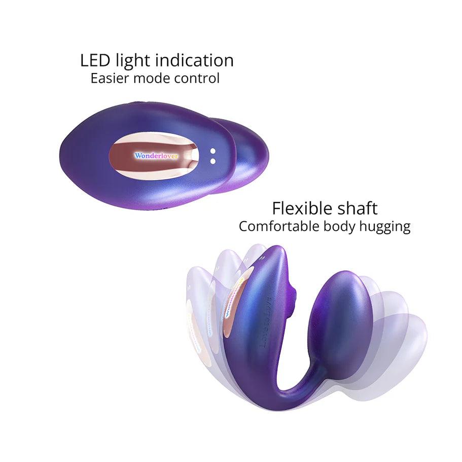 Love to Love Wonderlover Rechargeable Silicone Dual Vibrator with Remote - Buy At Luxury Toy X - Free 3-Day Shipping