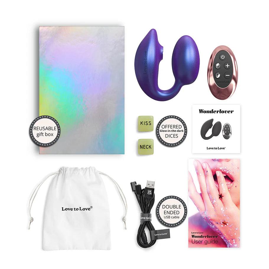 Love to Love Wonderlover Rechargeable Silicone Dual Vibrator with Remote - Buy At Luxury Toy X - Free 3-Day Shipping