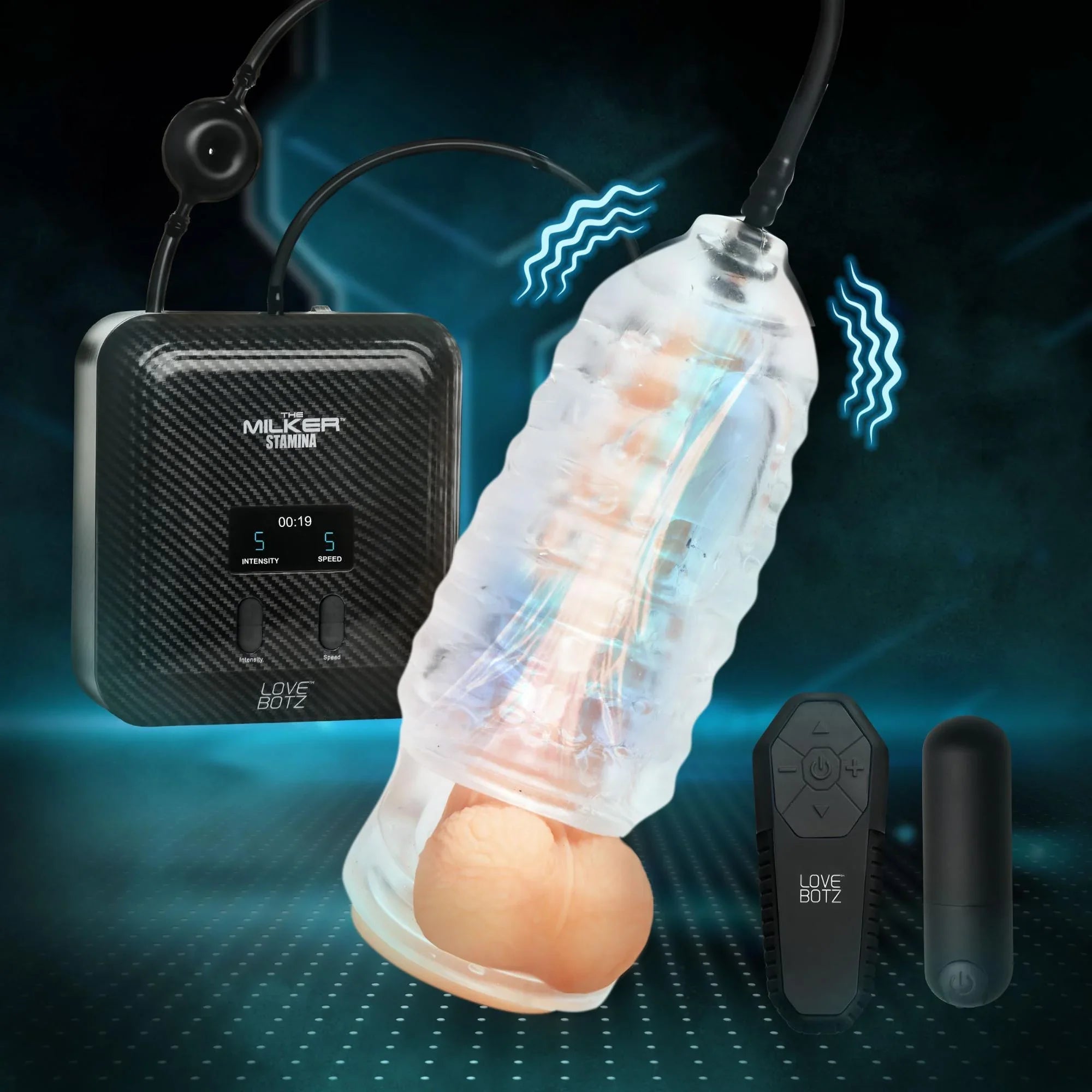 Lovebotz The Milker Max Edition Rechargeable Thrusting & Vibrating Masturbator With Remote - Buy At Luxury Toy X - Free 3-Day Shipping