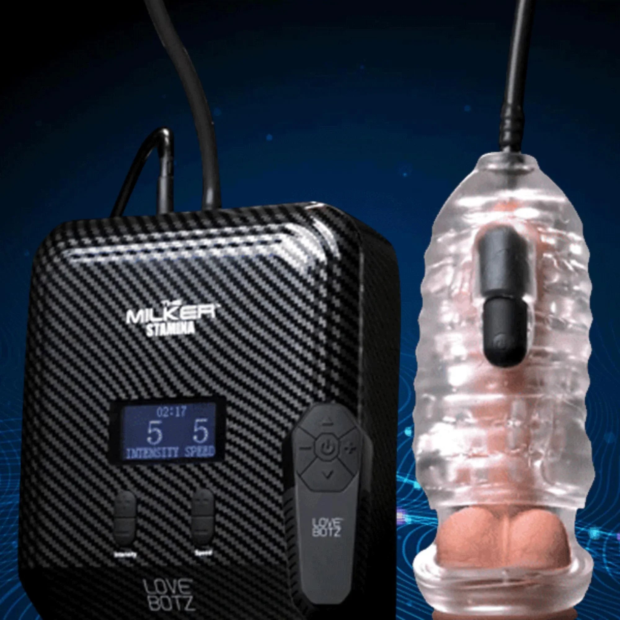 Lovebotz The Milker Max Edition Rechargeable Thrusting & Vibrating Masturbator With Remote - Buy At Luxury Toy X - Free 3-Day Shipping