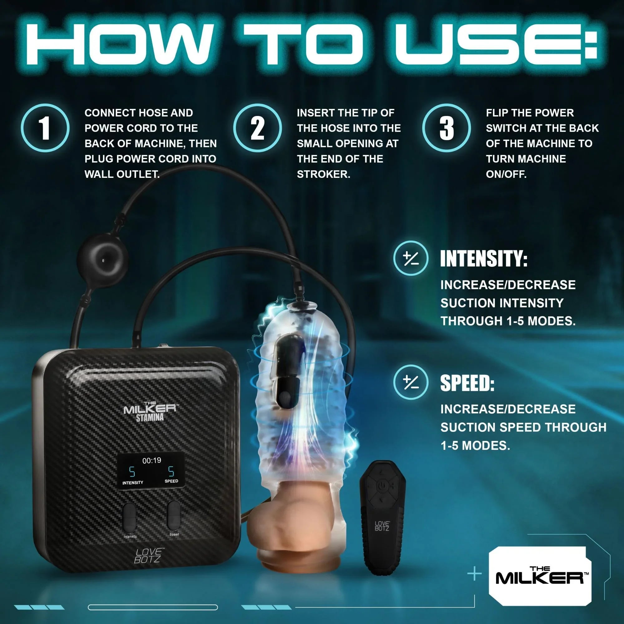 Lovebotz The Milker Max Edition Rechargeable Thrusting & Vibrating Masturbator With Remote - Buy At Luxury Toy X - Free 3-Day Shipping