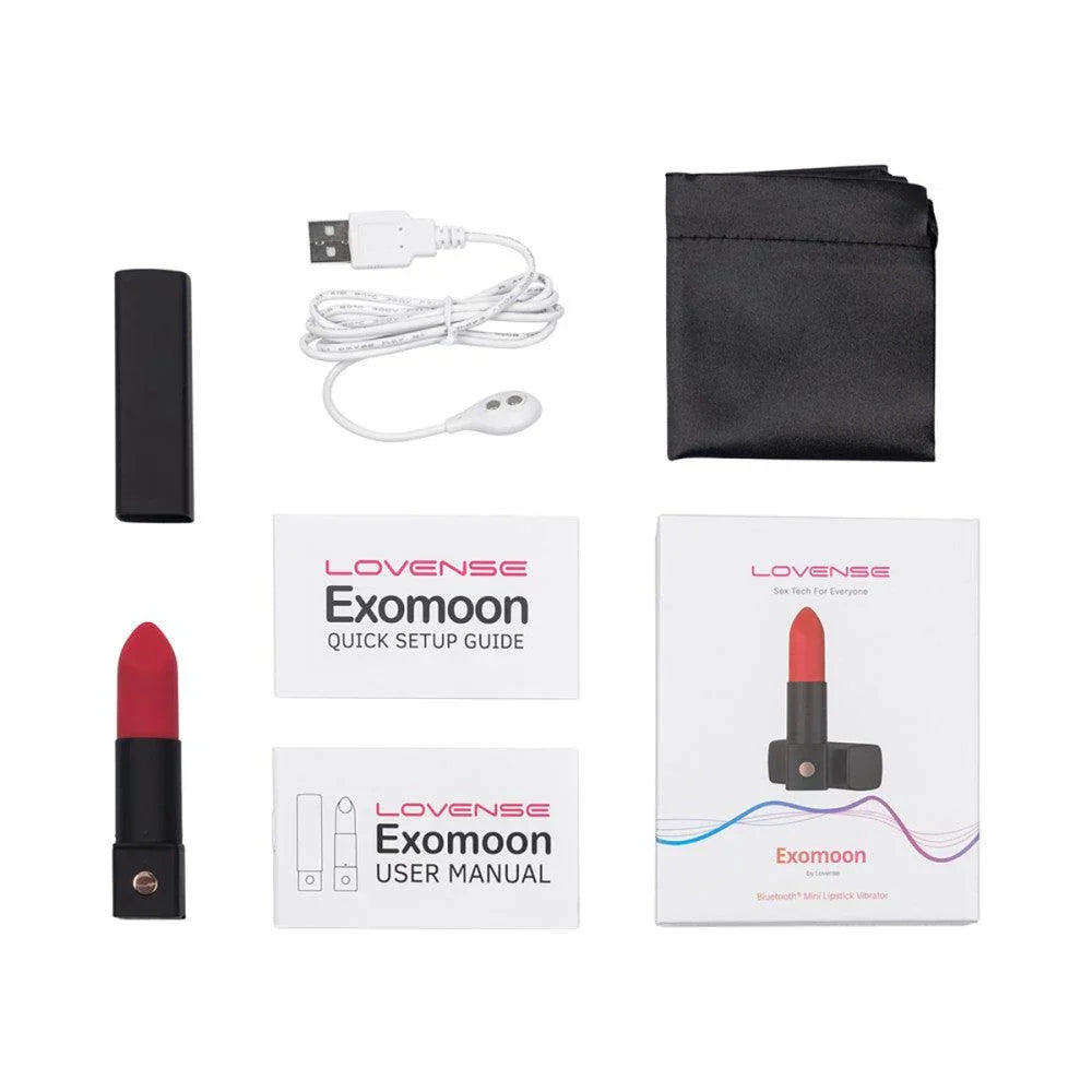 Lovense Exomoon Bluetooth Mini Lipstick Vibrator - Buy At Luxury Toy X - Free 3-Day Shipping