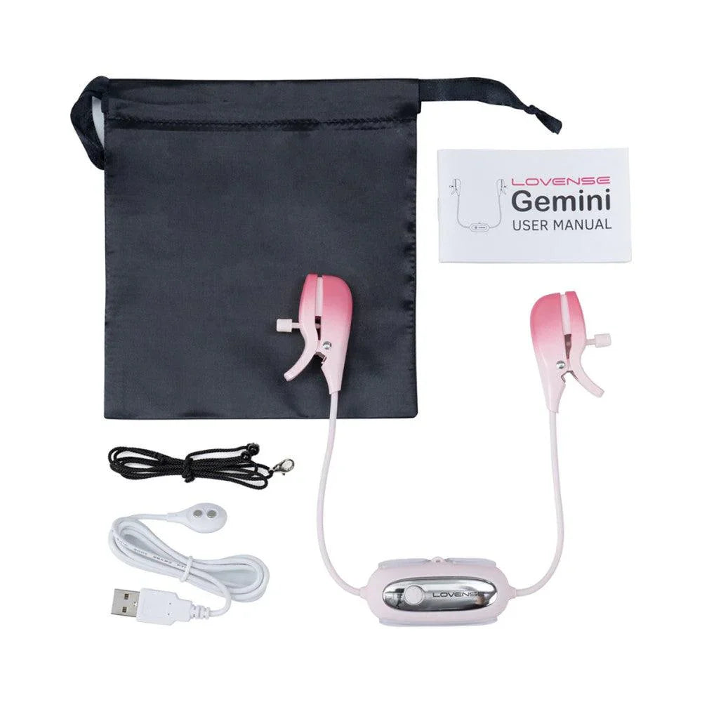 Lovense Gemini Rechargeable Silicone App-Control Nipple Clamps - Buy At Luxury Toy X - Free 3-Day Shipping