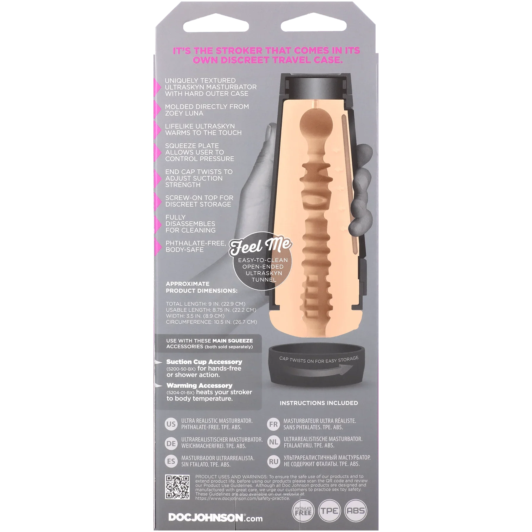 Main Squeeze Zoey Luna ULTRASKYN Stroker - Buy At Luxury Toy X - Free 3-Day Shipping