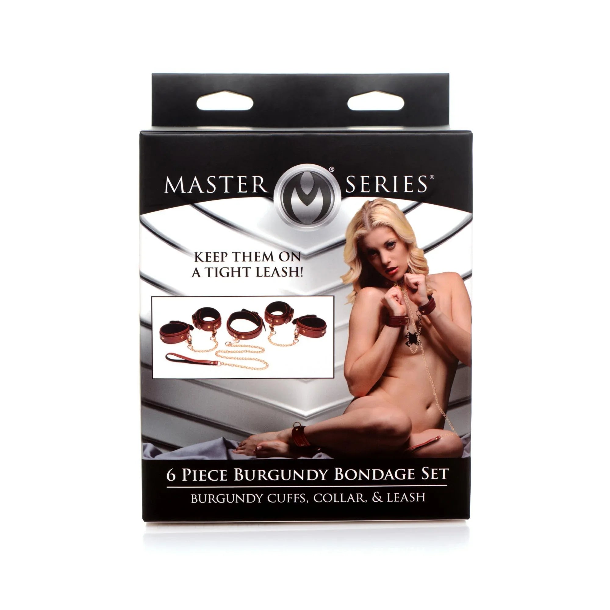 Master Series Bondage Set Cuffs, Collar, & Leash (6 piece) - Buy At Luxury Toy X - Free 3-Day Shipping