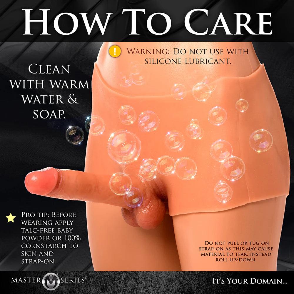 Master Series Boner Brief Penis Panties with Posable Dildo - Vanilla - Buy At Luxury Toy X - Free 3-Day Shipping