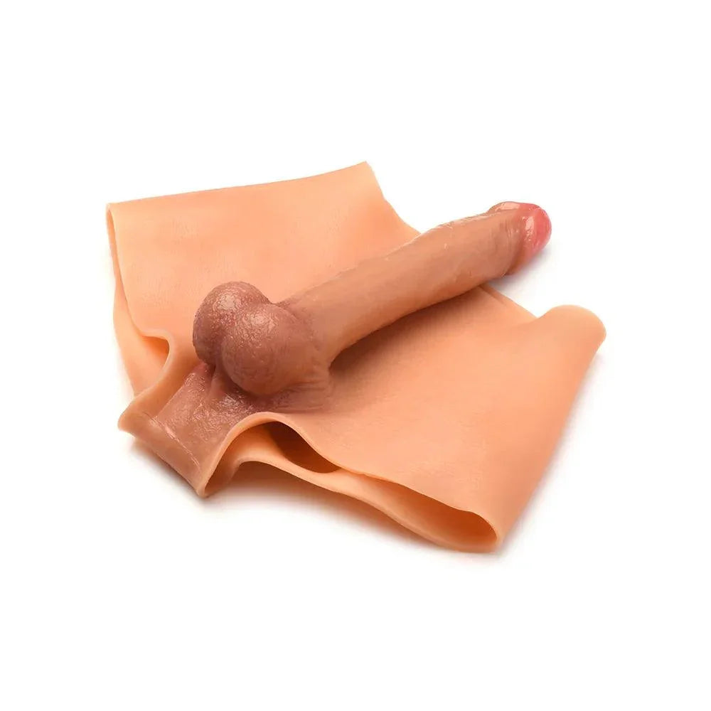 Master Series Boner Brief Penis Panties with Posable Dildo - Vanilla - Buy At Luxury Toy X - Free 3-Day Shipping
