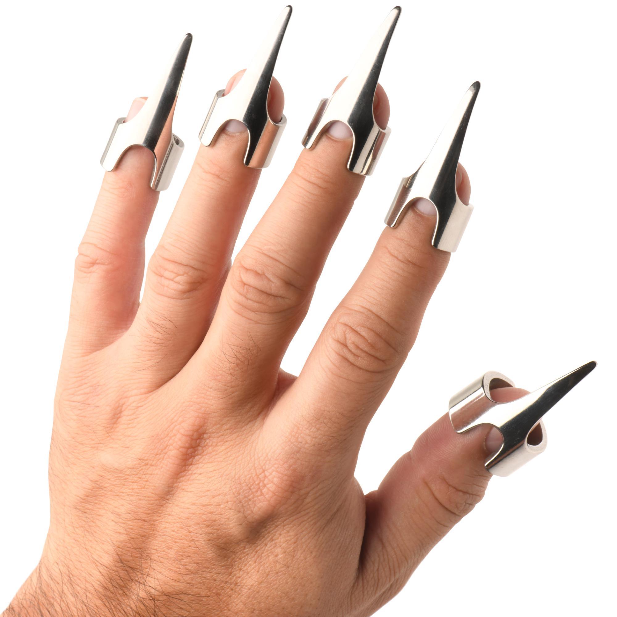 Master Series Clawed Sensation Stainless Steel Play Rings (5 Piece) - Buy At Luxury Toy X - Free 3-Day Shipping