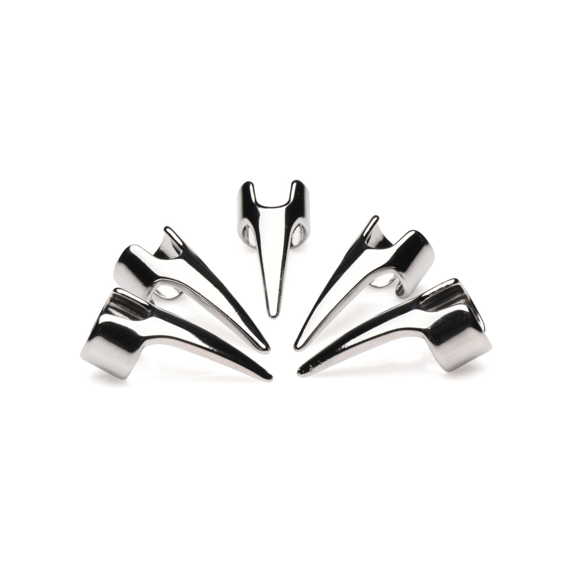 Master Series Clawed Sensation Stainless Steel Play Rings (5 Piece) - Buy At Luxury Toy X - Free 3-Day Shipping