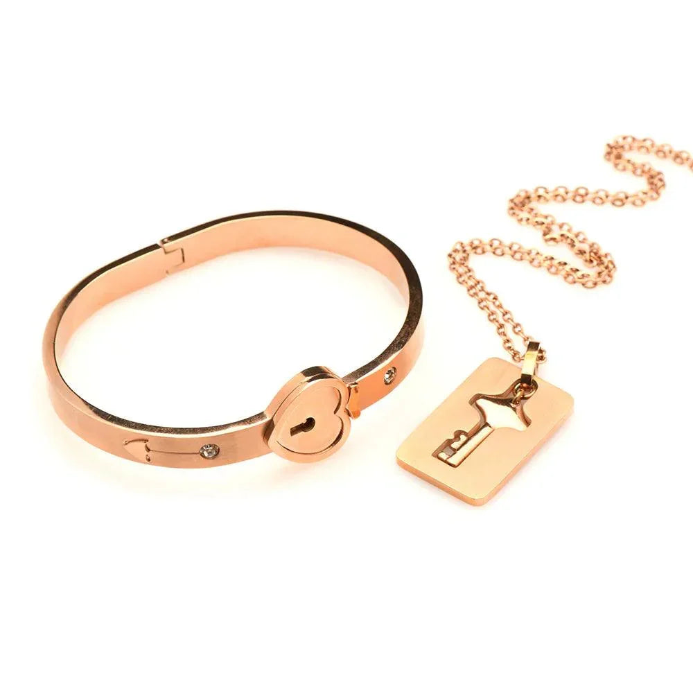 Master Series Cuffed Locking Bracelet & Key Necklace - Buy At Luxury Toy X - Free 3-Day Shipping
