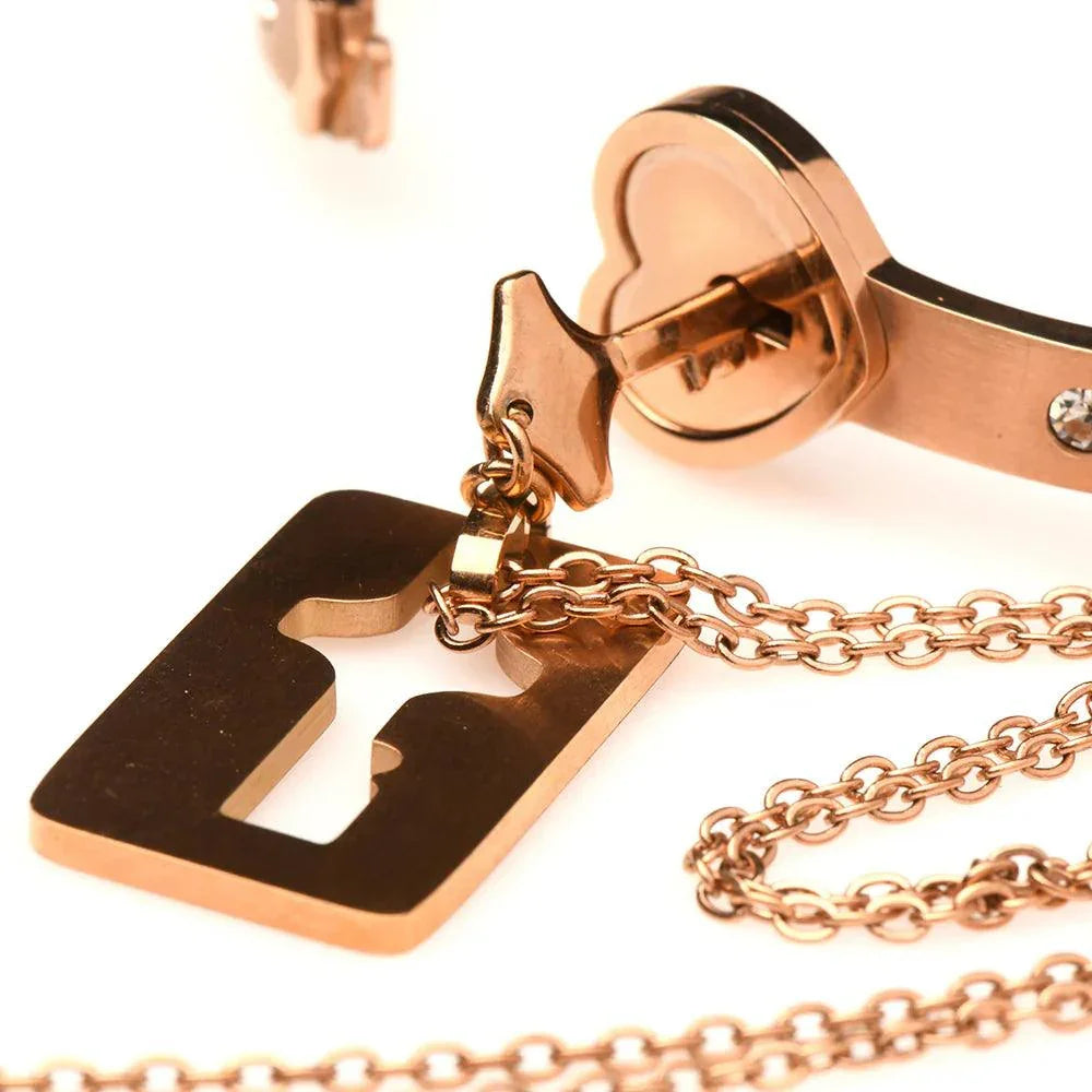 Master Series Cuffed Locking Bracelet & Key Necklace - Buy At Luxury Toy X - Free 3-Day Shipping