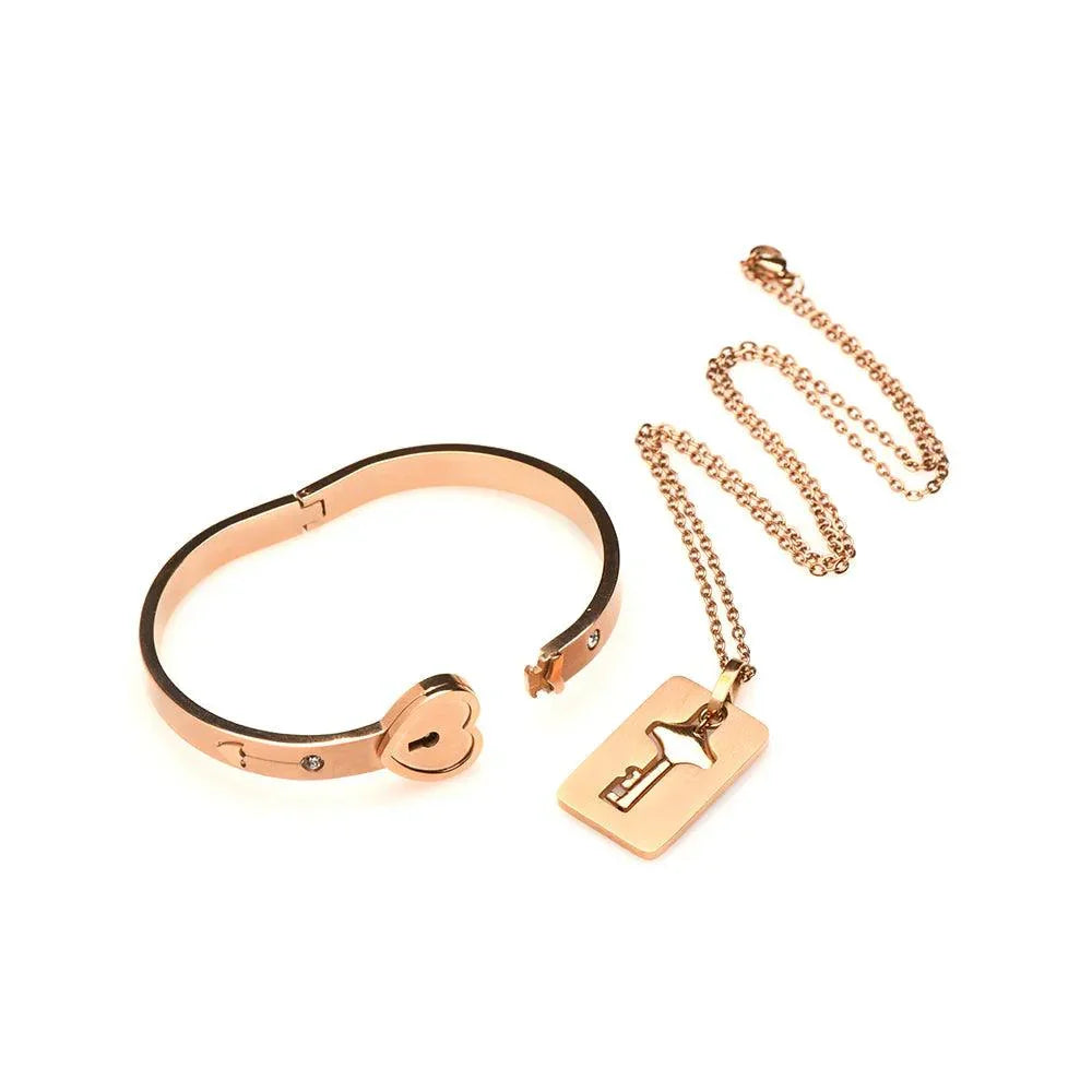 Master Series Cuffed Locking Bracelet & Key Necklace - Buy At Luxury Toy X - Free 3-Day Shipping