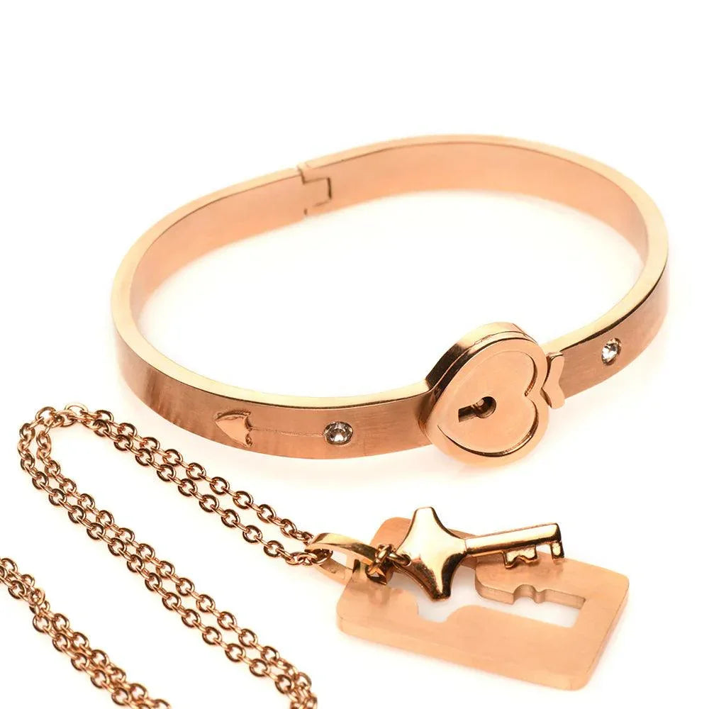Master Series Cuffed Locking Bracelet & Key Necklace - Buy At Luxury Toy X - Free 3-Day Shipping
