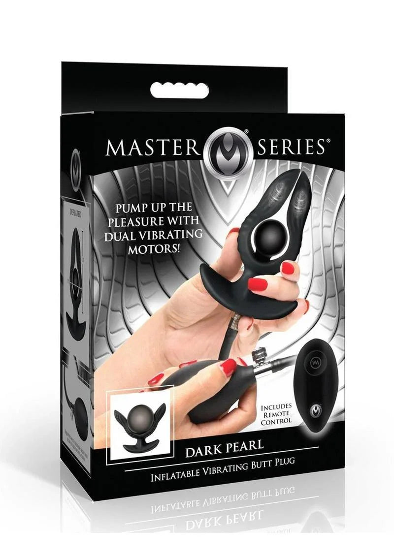 Master Series Dark Pearl Inflatable Rechargeable Vibrating Butt Plug - Buy At Luxury Toy X - Free 3-Day Shipping