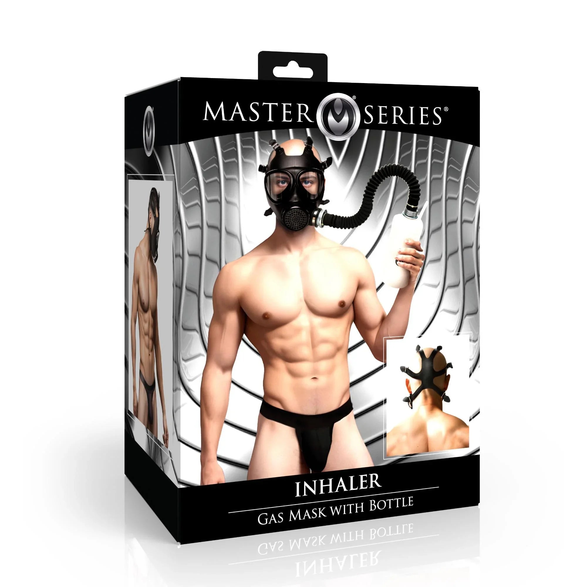 Master Series Inhaler Gas Mask with Bottle - Black/White - Buy At Luxury Toy X - Free 3-Day Shipping