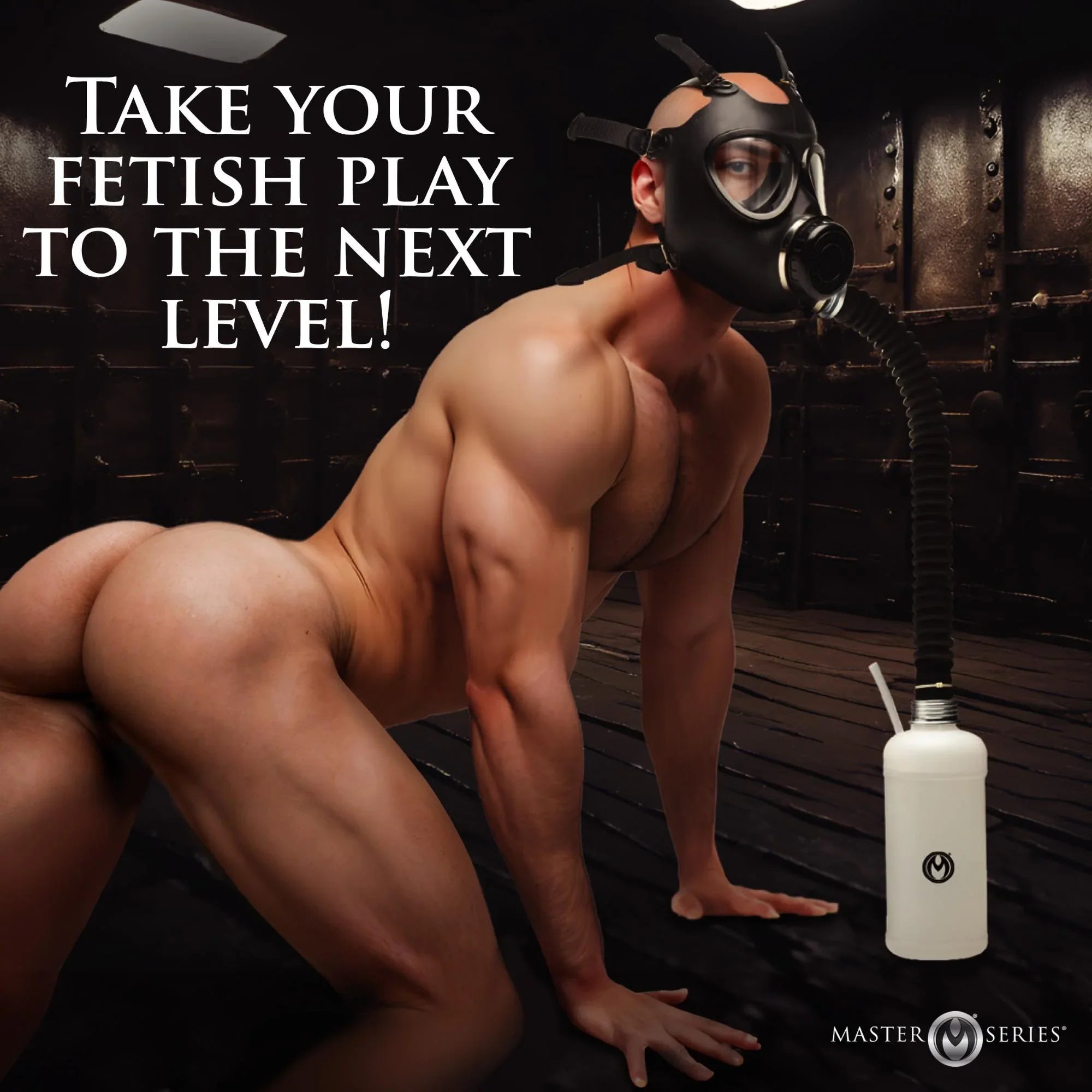 Master Series Inhaler Gas Mask with Bottle - Black/White - Buy At Luxury Toy X - Free 3-Day Shipping