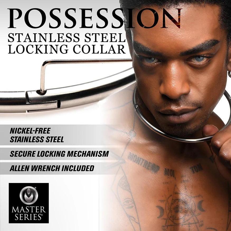 Master Series - Possession Stainless Steel Locking Collar - Medium - Buy At Luxury Toy X - Free 3-Day Shipping