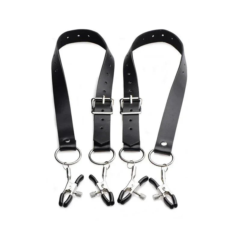 Master Series Spread Labia Spreader Straps with Clitoral Clamps - Buy At Luxury Toy X - Free 3-Day Shipping