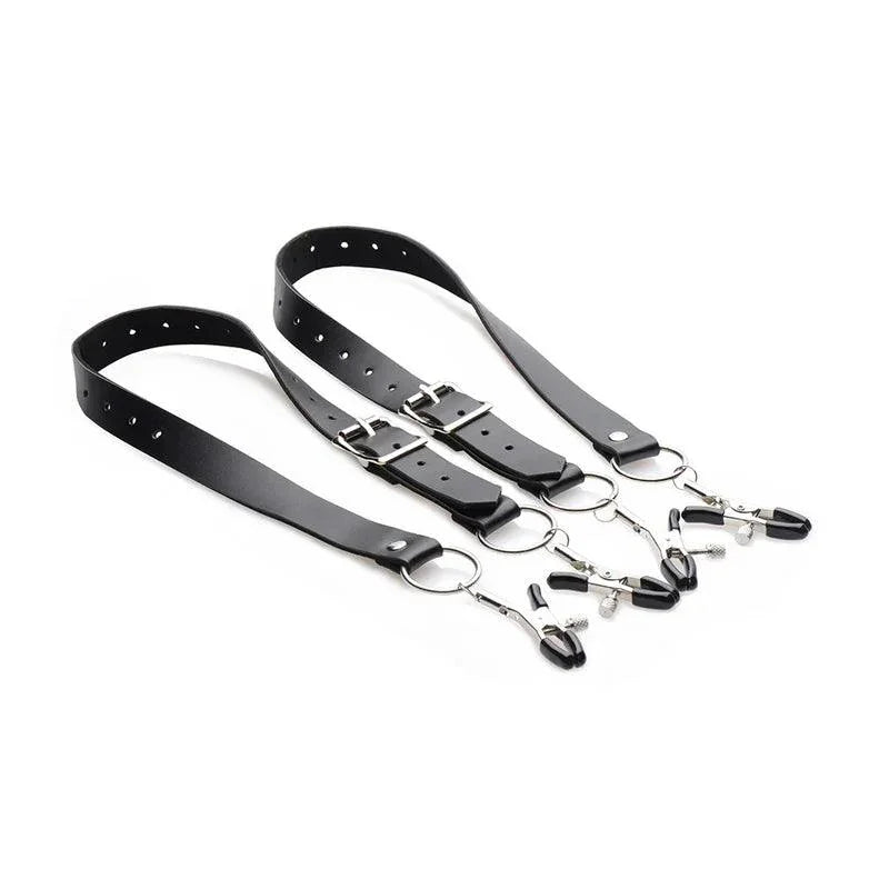 Master Series Spread Labia Spreader Straps with Clitoral Clamps - Buy At Luxury Toy X - Free 3-Day Shipping