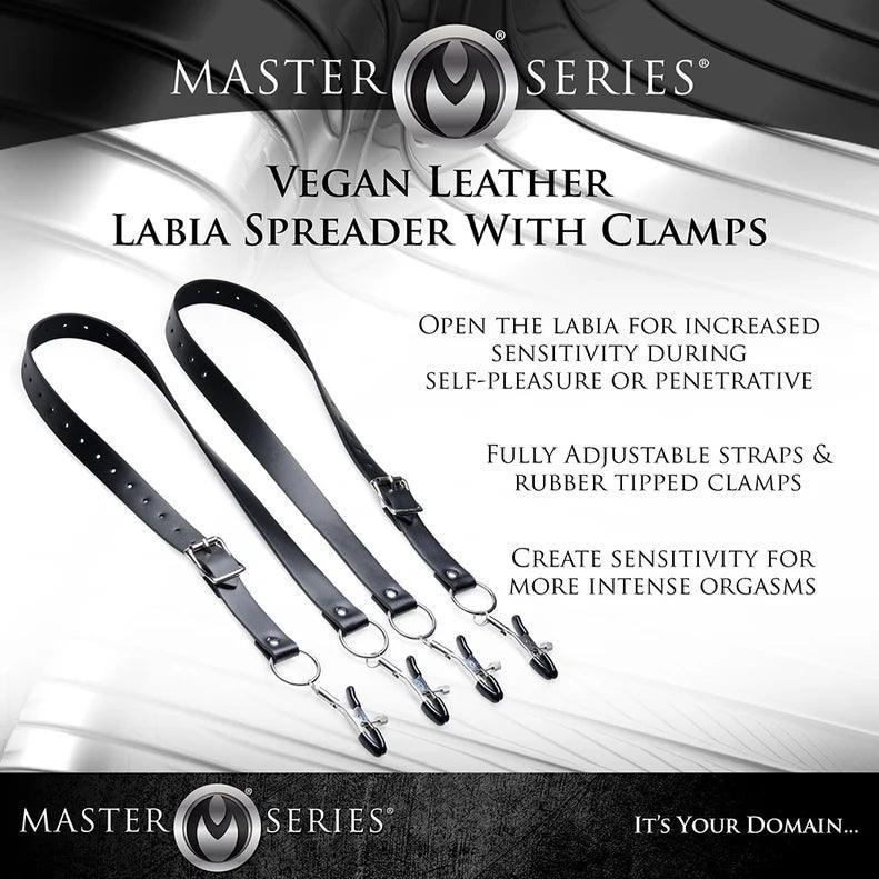 Master Series Spread Labia Spreader Straps with Clitoral Clamps - Buy At Luxury Toy X - Free 3-Day Shipping