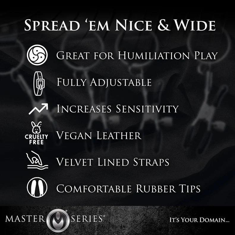 Master Series Spread Labia Spreader Straps with Clitoral Clamps - Buy At Luxury Toy X - Free 3-Day Shipping