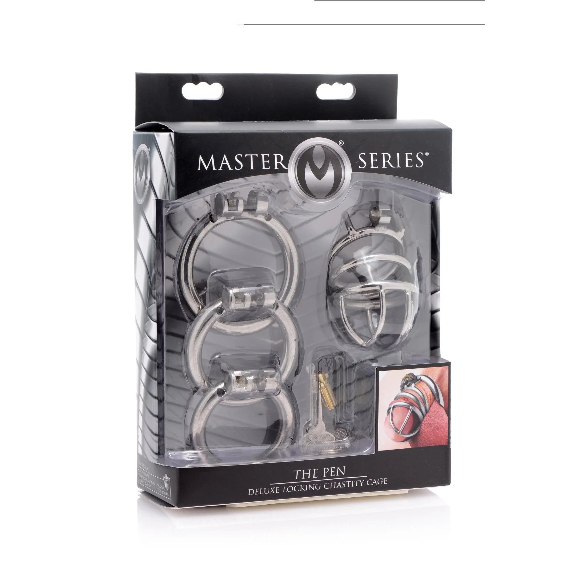 Master Series The Pen Deluxe Locking Chastity Cage - Buy At Luxury Toy X - Free 3-Day Shipping