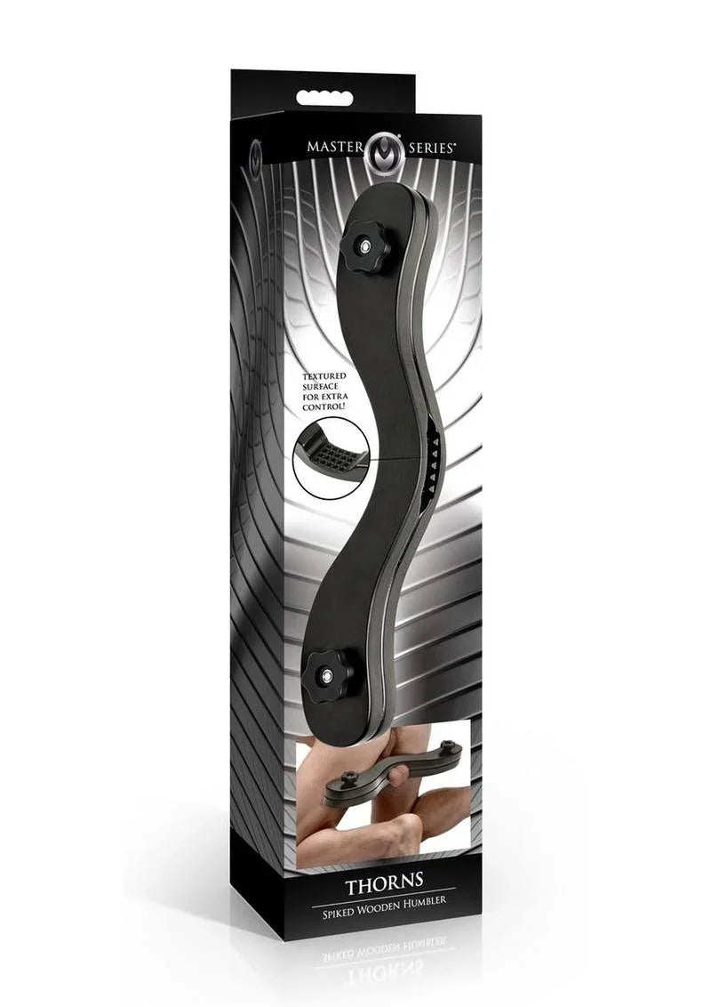 Master Series Thorns Spiked Wooden Humbler β BDSM Scrotum Restraint with Spikes for Pain and Control - Buy At Luxury Toy X - Free 3-Day Shipping