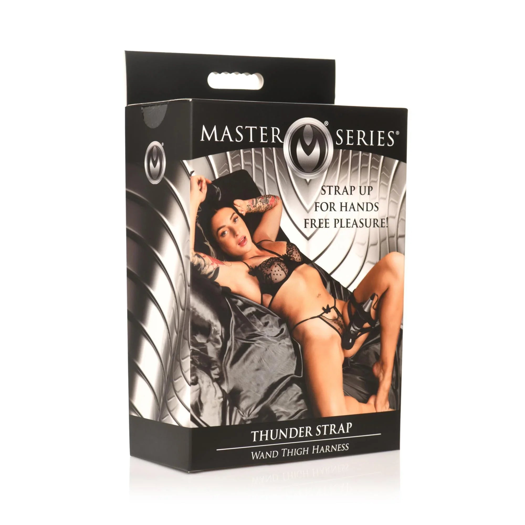 Master Series Thunder Strap Wand Thigh Harness - Black - Buy At Luxury Toy X - Free 3-Day Shipping