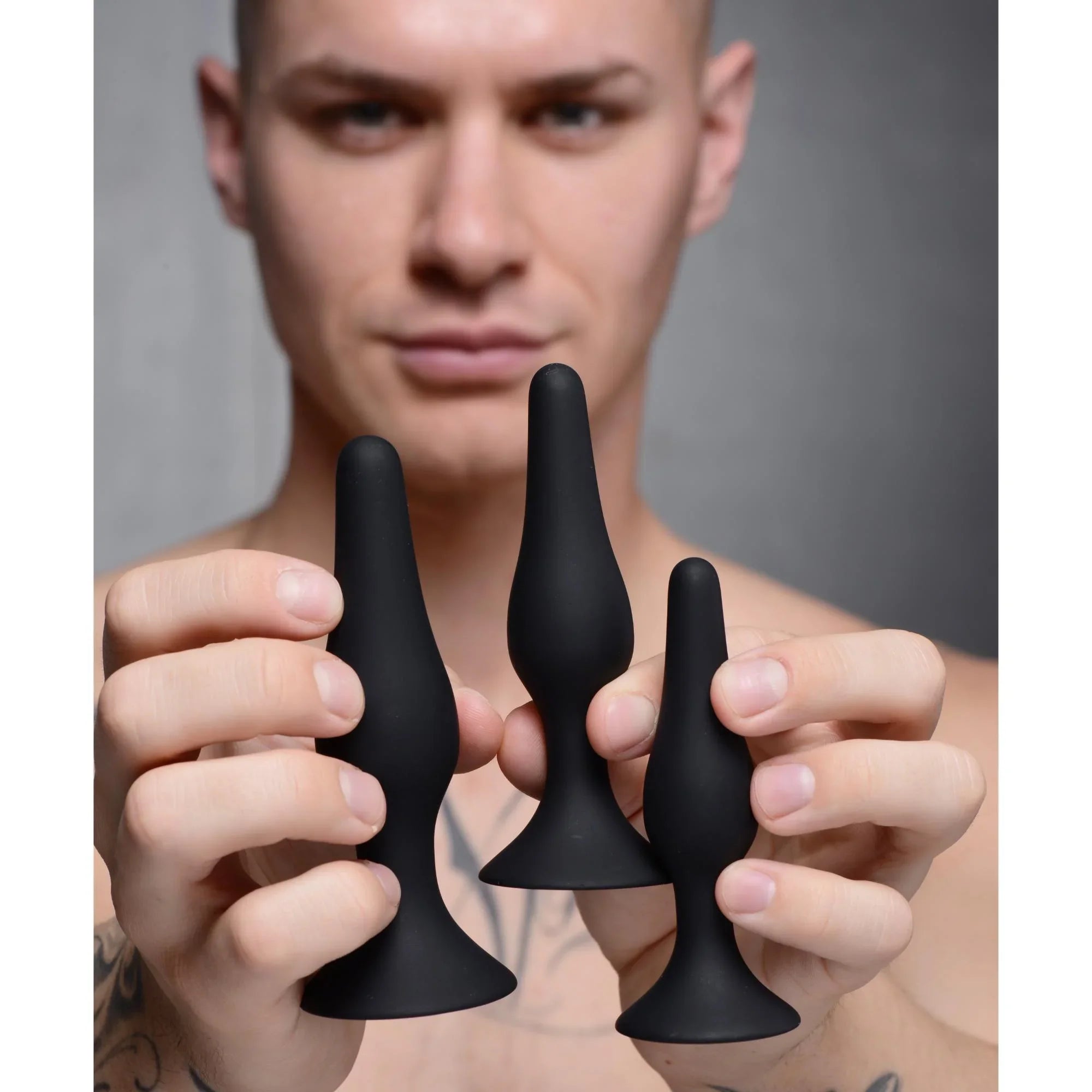 Master Series Triple Spire Tapered Silicone Anal Trainer Set (3 Piece) - Buy At Luxury Toy X - Free 3-Day Shipping