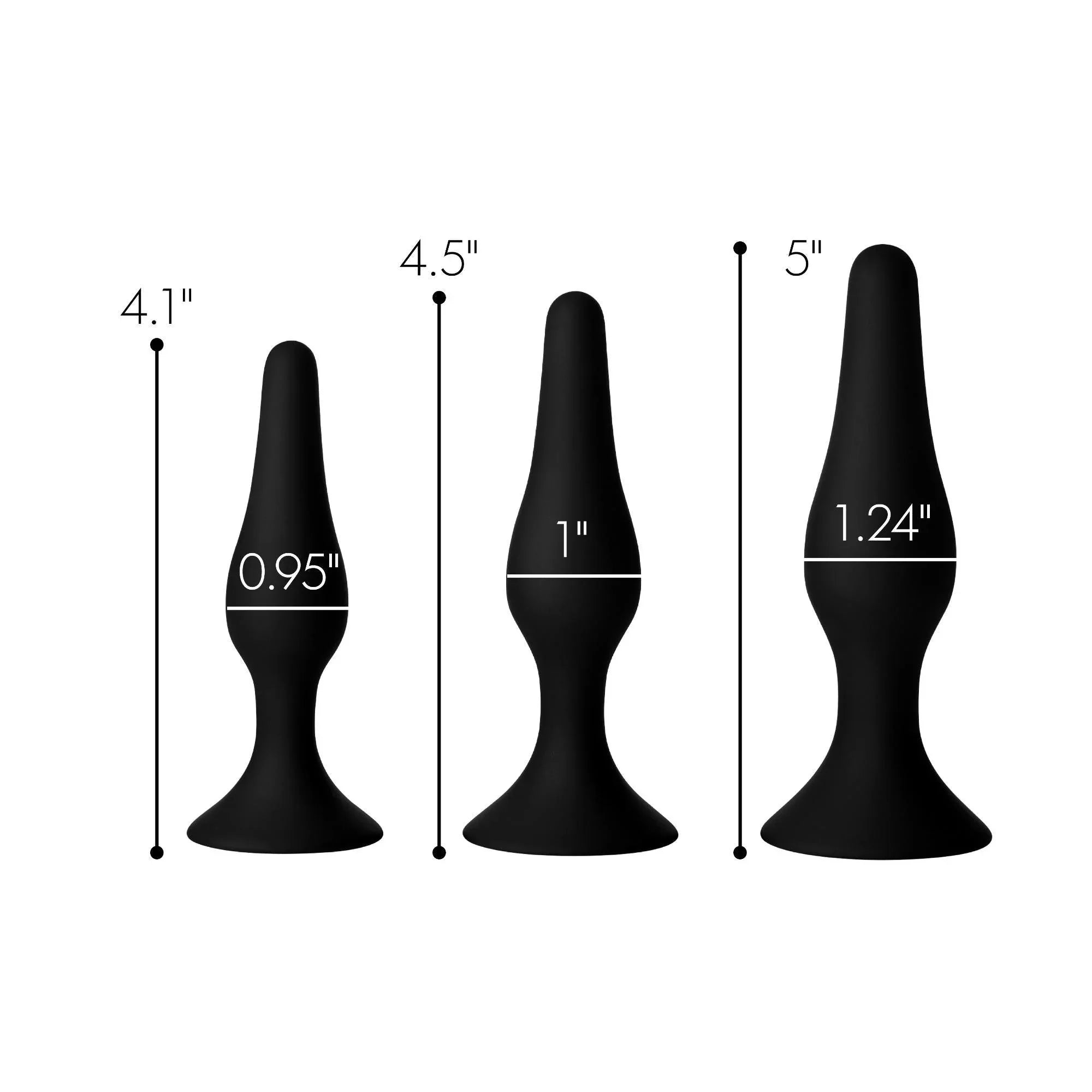 Master Series Triple Spire Tapered Silicone Anal Trainer Set (3 Piece) - Buy At Luxury Toy X - Free 3-Day Shipping