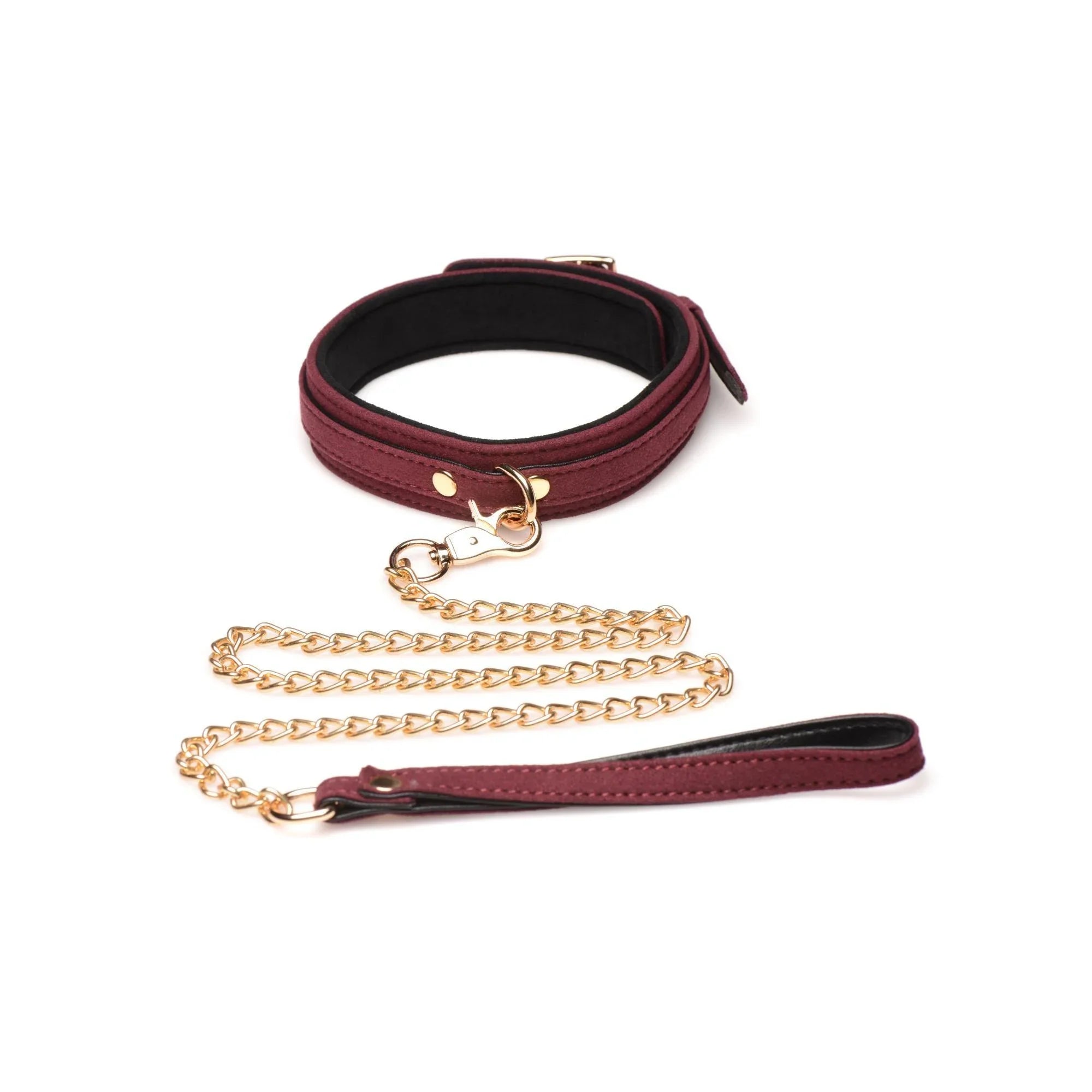 Master Series Velvet Bondage Set Cuffs, Collar, & Leash (6 piece) - Buy At Luxury Toy X - Free 3-Day Shipping