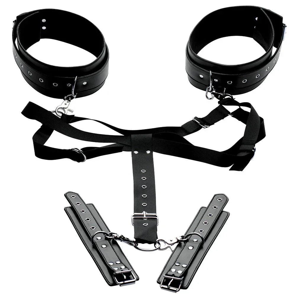 Masters Acquire Easy Access Thigh Harness with Wrist Cuffs - Buy At Luxury Toy X - Free 3-Day Shipping