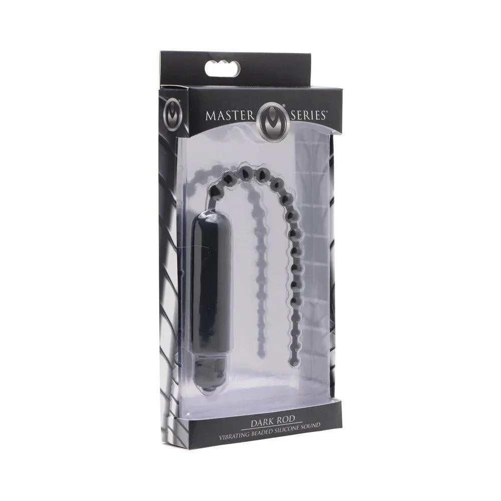 Masters Dark Rod Vibrating Beaded Silicone Sound - Buy At Luxury Toy X - Free 3-Day Shipping
