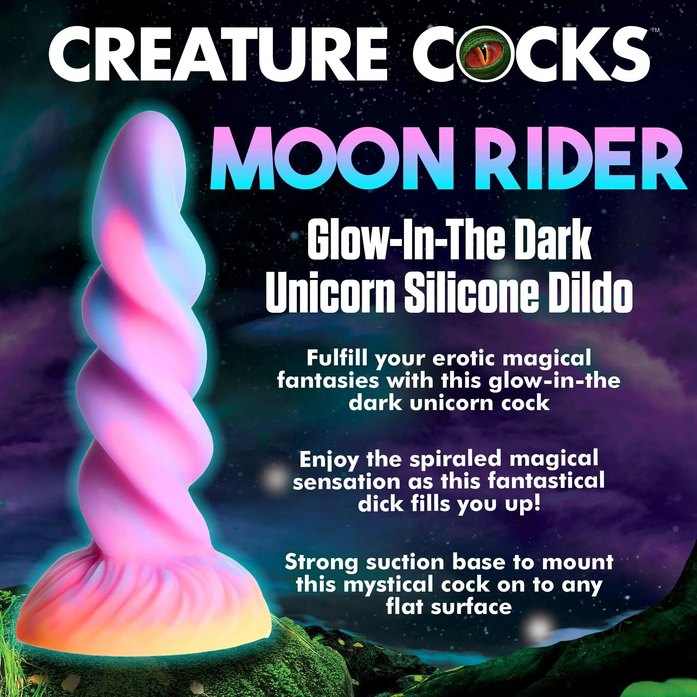Moon Rider Glow-In-The-Dark Unicorn Dildo - Buy At Luxury Toy X - Free 3-Day Shipping