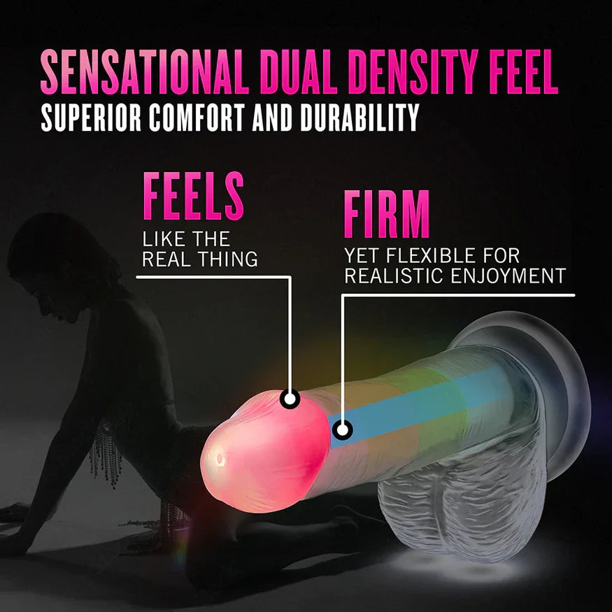 Neo Elite Glow in the Dark Silicone Rainbow Rave Dildo - Buy At Luxury Toy X - Free 3-Day Shipping