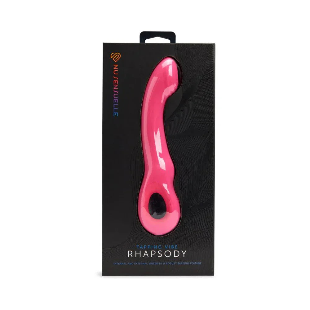 Nu Sensuelle Rhapsody Rechargeable Silicone Single Tapping Vibrator with Clitoral Stimulation - Buy At Luxury Toy X - Free 3-Day Shipping